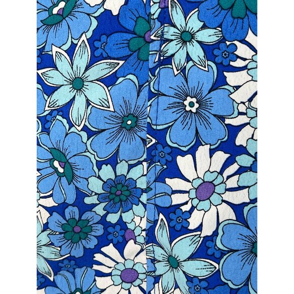 Amy Byer Girls 16 Blue Floral Boho Peasant Long Sleeve Blouse Top - Picture 5 of 6